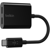 Belkin Connect USB-C audio- en oplaadadapter Zwart