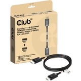 Club 3D Displayport 2.1 VESA DP80 gecertificeerde kabel male-male Zwart, 1,6 meter, 8K 240Hz, 10K 60Hz, 80Gbps