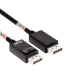 Club 3D Displayport 2.1 VESA DP80 gecertificeerde kabel male-male Zwart, 1,6 meter, 8K 240Hz, 10K 60Hz, 80Gbps