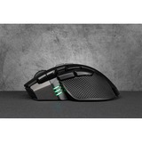 Corsair IRONCLAW RGB WIRELESS Gaming Mouse Zwart, 100 - 18,000 dpi, Bluetooth + LE, RGB leds