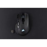 Corsair IRONCLAW RGB WIRELESS Gaming Mouse Zwart, 100 - 18,000 dpi, Bluetooth + LE, RGB leds