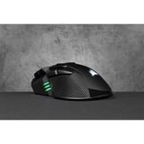 Corsair IRONCLAW RGB WIRELESS Gaming Mouse Zwart, 100 - 18,000 dpi, Bluetooth + LE, RGB leds