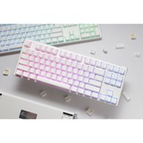 Ducky One 3 Classic Pure White TKL RGB mechanisch toetsenbord Wit, US lay-out (QWERTY), Cherry MX Speed Silver, 80% (TKL)	, RGB leds, Double-shot PBT, Hot-swappable, QUACK Mechanics