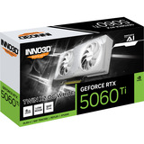 INNO3D GeForce RTX 5060 Ti TWIN X2 OC WHITE 8GB grafische kaart 3x DisplayPort, 1x HDMI 2.1, DLSS 4