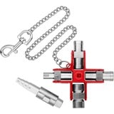 KNIPEX Universele sleutel "bouw" 001106V01 dopsleutel Zilver/rood