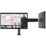 LG Ergo 27QP88DP-BS 27" monitor Zwart, 1x HDMI, 1x Displayport, USB-A, USB-C, AMD FreeSync