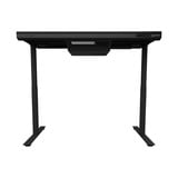LORGAR Desk Elite 90 Series Glass tafel behuizing Zwart/transparant | 3x USB-A | 2x USB-C | RGB | Tempered Glass