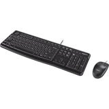 Logitech Desktop MK120, desktopset Zwart, EU lay-out (QWERTY), Rubberdome, Retail