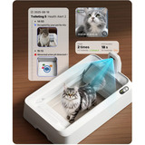 PETKIT Purobot Crystal Duo - Automatische kattenbak met camera Wit, meldingen via de PETKIT-app