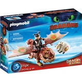 PLAYMOBIL Dragons - Dragon Racing: Vissenpoot en Speknekje Constructiespeelgoed 70729