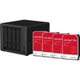 Synology DiskStation DS923+ incl. 4x WD Red Plus 6 TB harde schijf nas Zwart, 2x LAN, 2x USB-A 3.2 (5 Gbit/s), eSATA