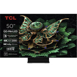 TCL QD-MiniLED TV 50MQLED85K 50" Ultra HD QLED Zwart, 4x HDMI, 1x USB-A, CI, Optisch, Bluetooth, LAN, WLAN, HDR10