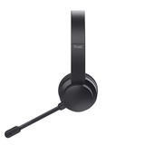 Trust Ayda Draadloze ENC Pc-headset on-ear  Zwart, Bluetooth, noise cancelling microfoon, tot 24 uur batterij