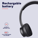 Trust Ayda Draadloze ENC Pc-headset on-ear  Zwart, Bluetooth, noise cancelling microfoon, tot 24 uur batterij