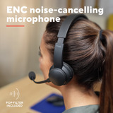 Trust Ayda Draadloze ENC Pc-headset on-ear  Zwart, Bluetooth, noise cancelling microfoon, tot 24 uur batterij