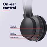Trust Ayda Draadloze ENC Pc-headset on-ear  Zwart, Bluetooth, noise cancelling microfoon, tot 24 uur batterij