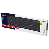 Trust Vaiya Draadloos toetsenbord Zwart, US lay-out, Bluetooth / 2.4GHz