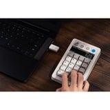 8BitDo IBM Bundel, gaming toetsenbord Grijs/donkerrood, US lay-out, Kailh Box White, TKL, Bluetooth Low Energy, Wireless 2.4G, USB