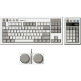 8BitDo IBM Bundel mechanisch gaming toetsenbord Grijs, US lay-out (QWERTY), Kailh Box White, 80% (TKL)	, TKL, Bluetooth Low Energy, Wireless 2.4G, USB