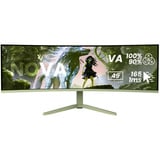 Arozzi Nova Curved 49" v2 UltraWide gaming monitor Groen, 1x DisplayPort, 2x HDMI, 1x USB-C, 2x USB-A, 165 Hz