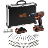 BLACK+DECKER Accu schroevendraaier BDCDC18BAFC schroeftol Zwart/oranje, Accu inbegrepen