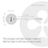 Club 3D CAC-3026 Qi2 25W draadloze oplader Wit, Qi-gecertificeerd, MagSafe-compatibel, magnetisch pad