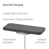Club 3D CAC-3026 Qi2 25W draadloze oplader Wit, Qi-gecertificeerd, MagSafe-compatibel, magnetisch pad
