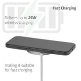 Club 3D CAC-3026 Qi2 25W draadloze oplader Wit, Qi-gecertificeerd, MagSafe-compatibel, magnetisch pad