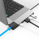 Hyper HyperDrive NET 6-in-2 USB-C Hub dockingstation Zilver