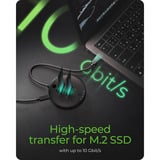 ICY BOX IB-1612MCL-C31 Clone & DockingStation voor 2x M.2 NVMe Zwart