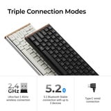 Keychron K3 Ultra 8K Wireless Custom Mechanical Keyboard Zwart, US lay-out (QWERTY), Keychron Milk POM Red, 75%, RGB leds, LSA Double-shot PBT, USB-C | 2.4 GHz | Bluetooth 5.2
