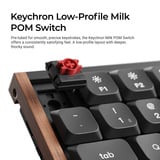 Keychron K3 Ultra 8K Wireless Custom Mechanical Keyboard Zwart, US lay-out (QWERTY), Keychron Milk POM Red, 75%, RGB leds, LSA Double-shot PBT, USB-C | 2.4 GHz | Bluetooth 5.2