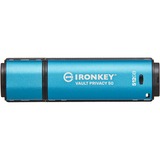 Kingston IronKey Vault Privacy 50 512 GB usb-stick Lichtblauw/zwart, USB-A 3.2 Gen 1