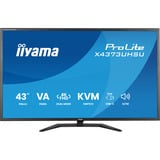iiyama ProLite X4373UHSU-B2 42.5" 4K Ultra HD monitor Zwart (mat), 1x DisplayPort, 2x HDMI, 3x USB-C, 2x USB-A, HDMI, DisplayPort, USB-C