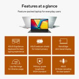 ASUS Vivobook Go 15 E1504FA-BQ5403W 15.6"  laptop Zwart | Ryzen 5 40 | Radeon 610M | 8 GB | 512 GB SSD