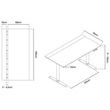 Arozzi Arena Nordico Sit/Stand Desk - Black gaming desk Zwart