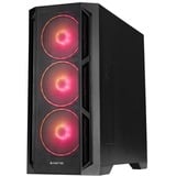 Chieftec APEX Lumo GA-01B-L-OP midi tower behuizing Zwart | 2x USB-A | 1x USB-C | RGB | Tempered Glass