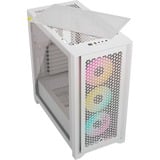 Corsair 4000D RGB AIRFLOW True White midi tower behuizing Wit | 1x USB-A | 1x USB-C | RGB | Tempered Glass