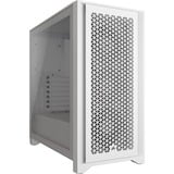 Corsair 4000D RGB AIRFLOW True White midi tower behuizing Wit | 1x USB-A | 1x USB-C | RGB | Tempered Glass