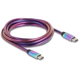 DeLOCK USB 2.0 USB-C kabel, 2 meter Meerkleurig