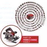 EINHELL Accucirkelzaag TE-CS 18/150-2 Li - Solo handcirkelzaag Rood/zwart, Power X-Change, Accu en oplader niet inbegrepen