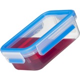 Emsa Clip & Close vershoudbakjes, 5-delige set, 0,2 / 0,55 / 1,0 / 1,2 / 2,2 L doos Transparant/blauw, rechthoekig