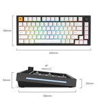 Glorious GMMK PRO Pre-built 75% RGB mechanisch gaming toetsenbord Zwart, US lay-out (QWERTY), Glorious Fox, 75%, RGB leds, Hot-swappable