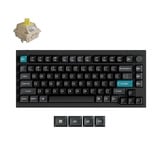 Keychron Q1 Ultra-M4 8K Wireless Custom Mechanical Keyboard Zwart, US lay-out (QWERTY), Keychron Silk POM Banana, 75%, 75%, RGB, Hot swap, 8K, 2.4 GHz / Bluetooth 5.2 / USB-C