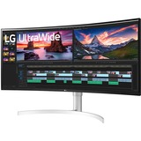 LG 38WN95CP-W 38" Curved UltraWide Monitor Zilver, WQHD, HDMI, DisplayPort, Thunderbolt, Audio, AMD FreeSync