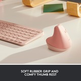 Logitech Lift Vertical Ergonomische Muis Roze, Bluetooth, 4000 DPI