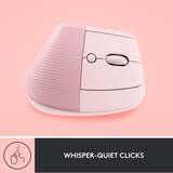 Logitech Lift Vertical Ergonomische Muis Roze, Bluetooth, 4000 DPI
