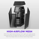 NZXT H6 midi tower behuizing Zwart | 2x USB-A | 1x USB-C | Tempered Glass