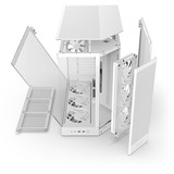 NZXT H9 Flow RGB+ midi tower behuizing Wit (mat) | 2x USB-A | 1x USB-C | RGB | Tempered Glass