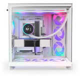 NZXT NZXT H9 Flow RGB+ (2025) All White midi tower behuizing Wit (mat) | 2x USB-A | 1x USB-C | RGB | Window